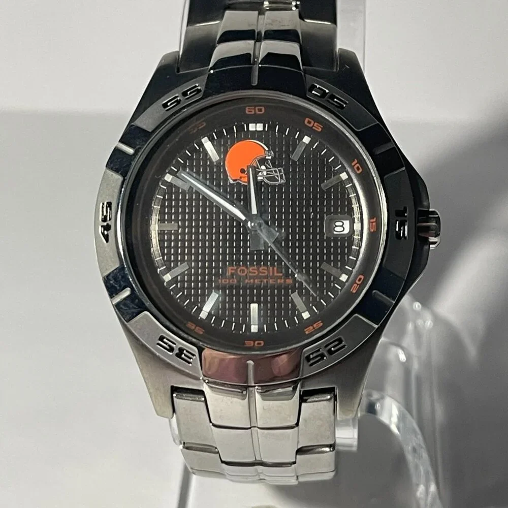 Cleveland Browns NFL Stainless-Steel Men's Watch by Fossil NEW (RARE)